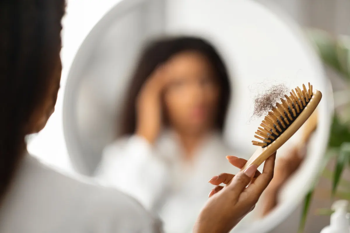 A woman with full, healthy hair